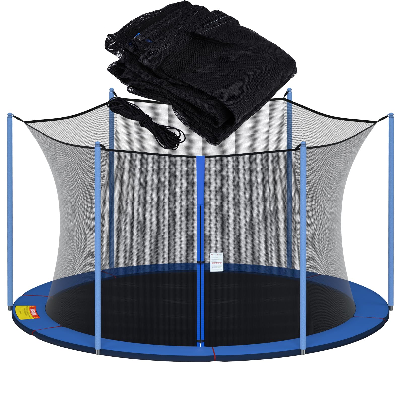 NONMON front view of 12ft replacement net showing full enclosure and clear access