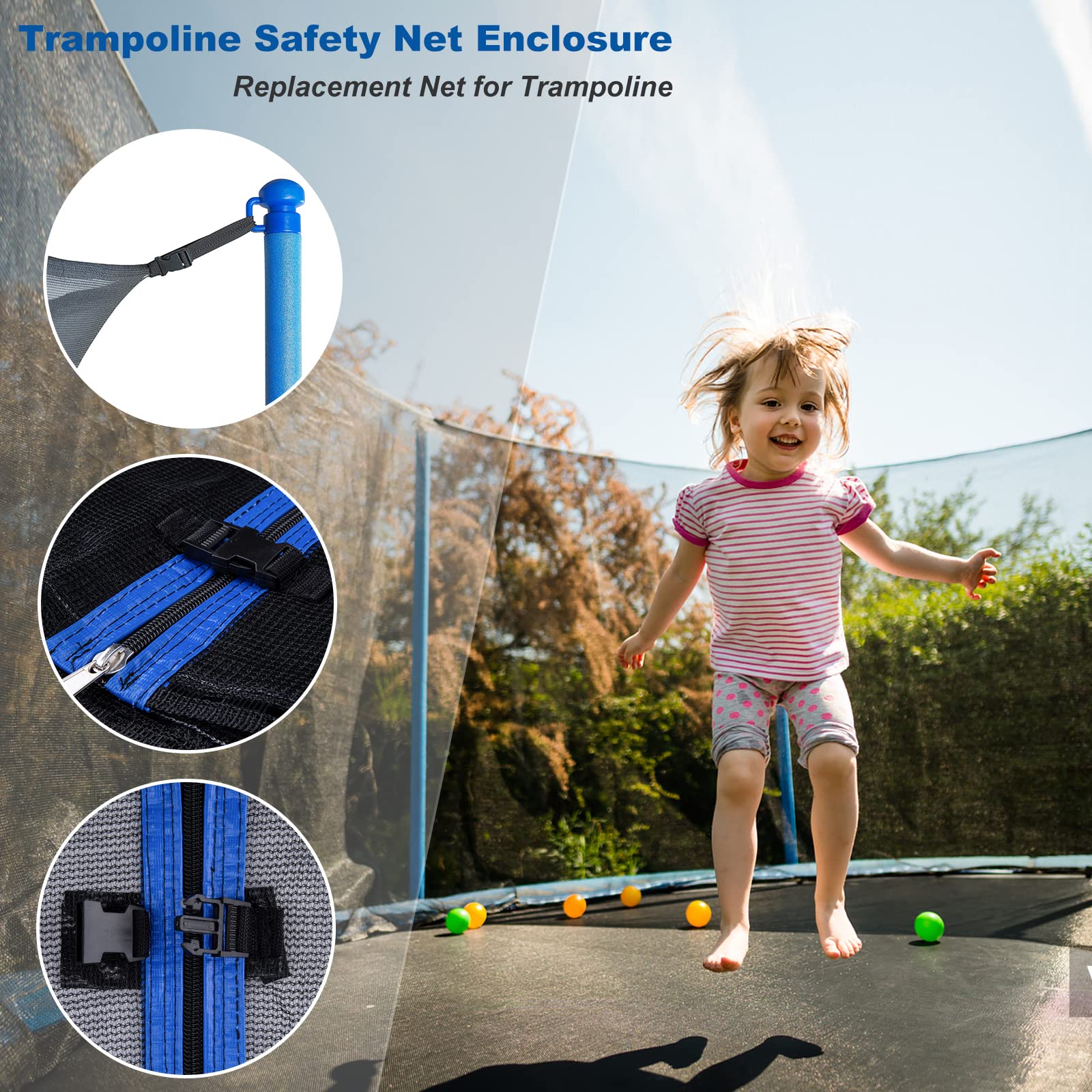 NONMON kids jumping inside net with clear visibility for safer supervision