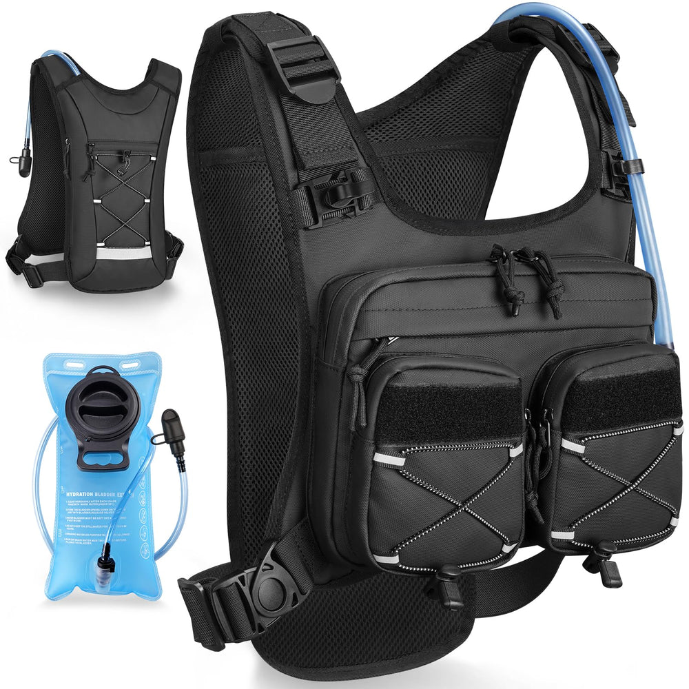 NOOLA running vest front view showing streamlined fit for comfort