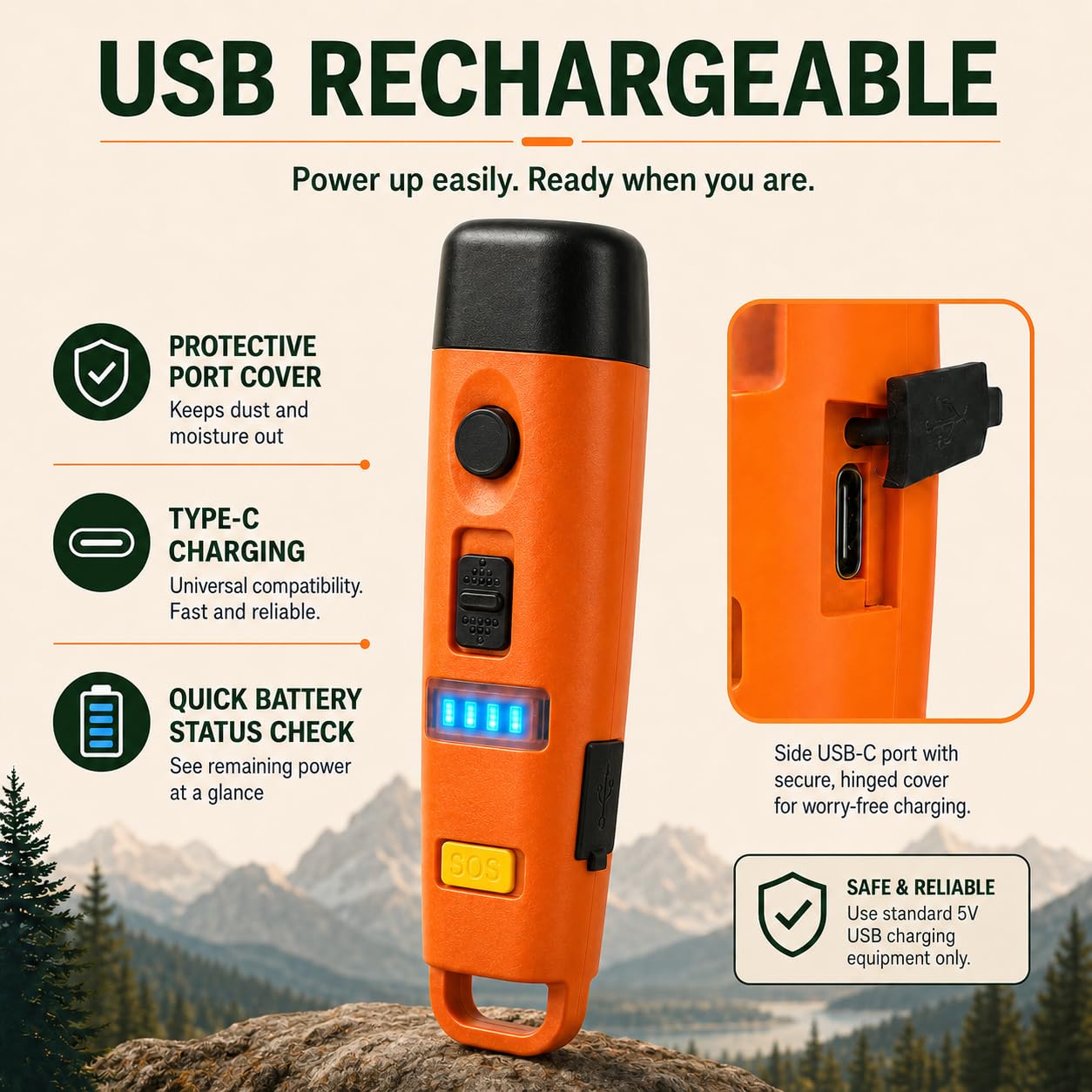 NorBruin used at night while camping demonstrating clear audible signaling benefit