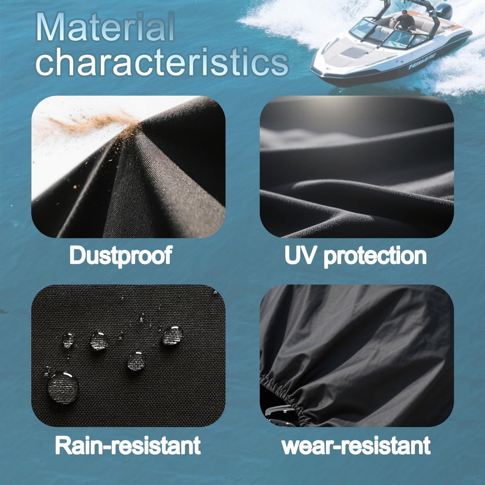 NorthBoat cover beside person showing scale for confident fit decisions