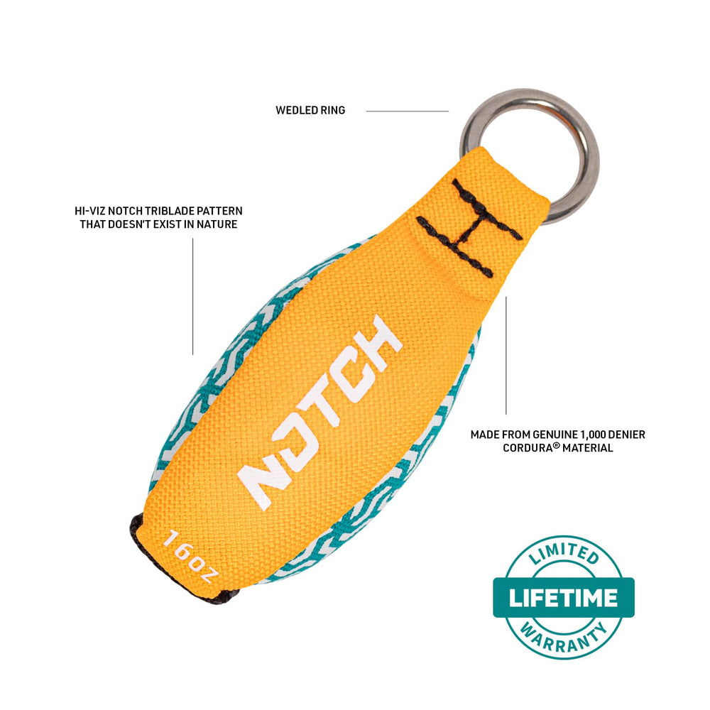 Notch in-use throwing action showing predictable flight and easy recovery