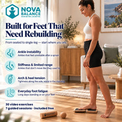 Nova Balance close-up of textured EVA top highlighting grip and secure foot placement benefit