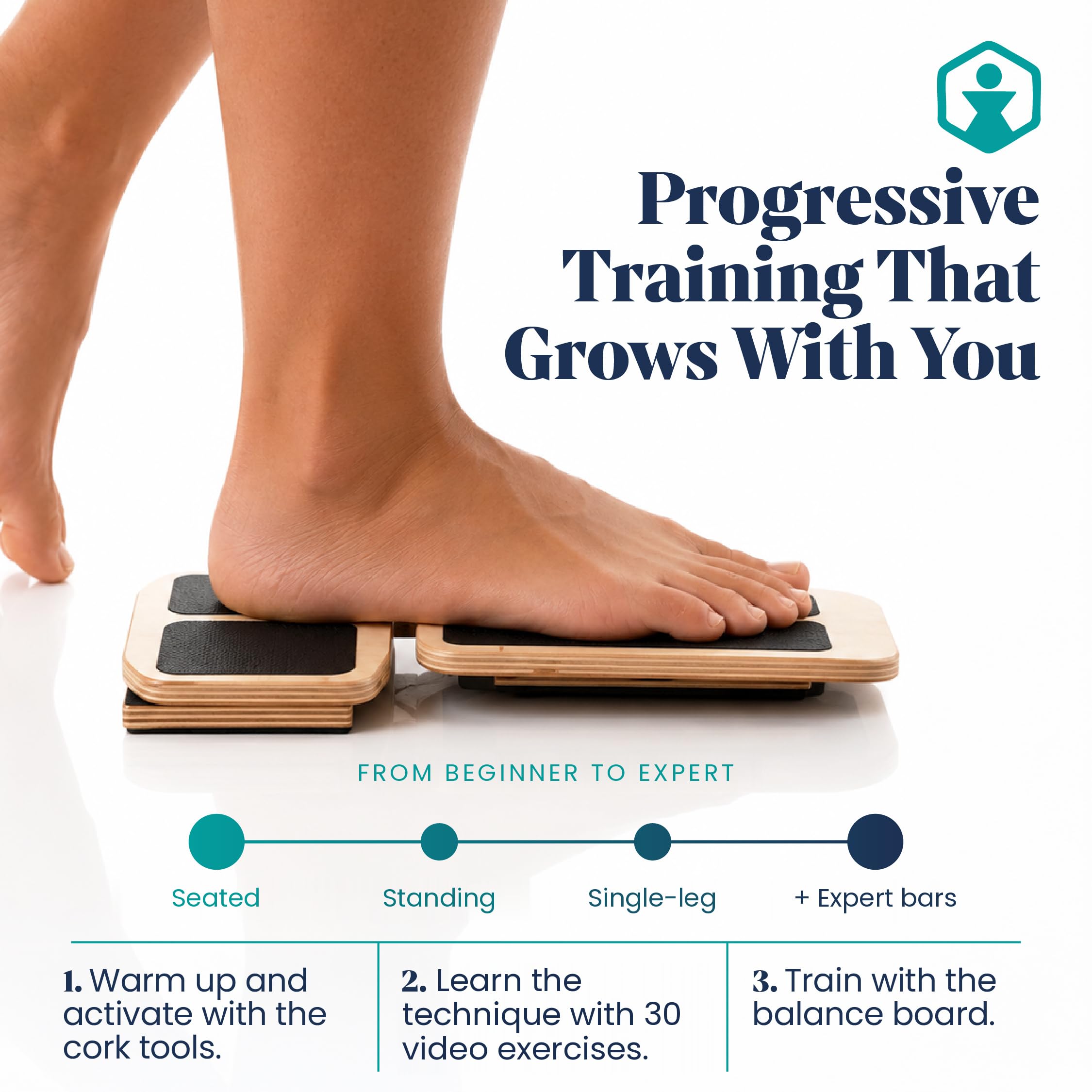 Nova Balance with triangular bar installed illustrating greater challenge for advanced balance