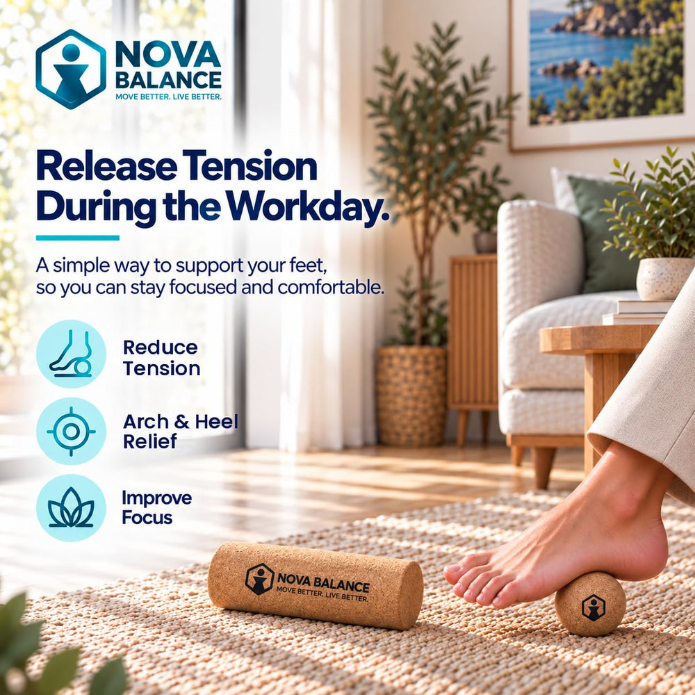 Nova Balance in use by person performing single-leg exercise to build ankle strength