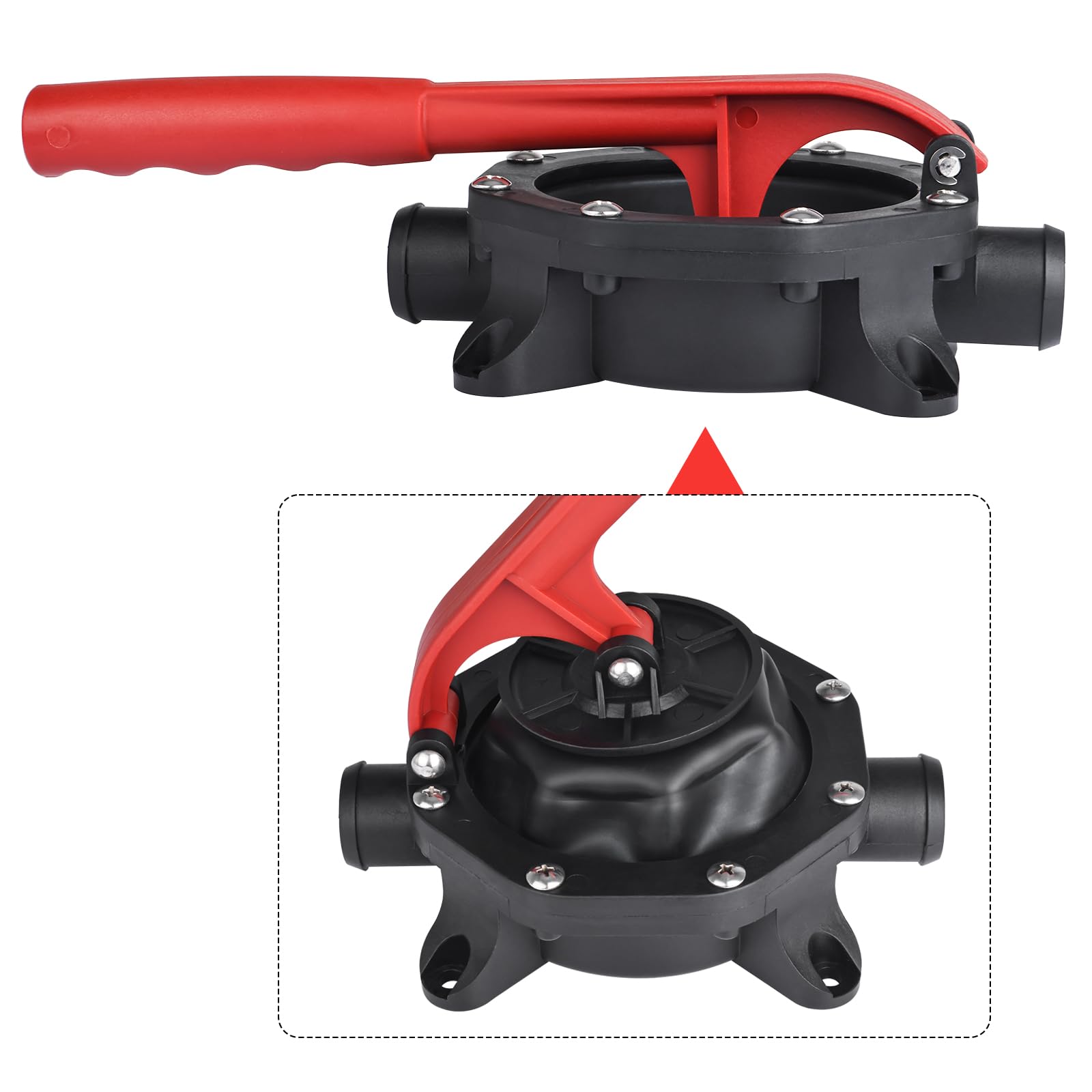 NovelBee handle detail with ergonomic grip for easier manual pumping
