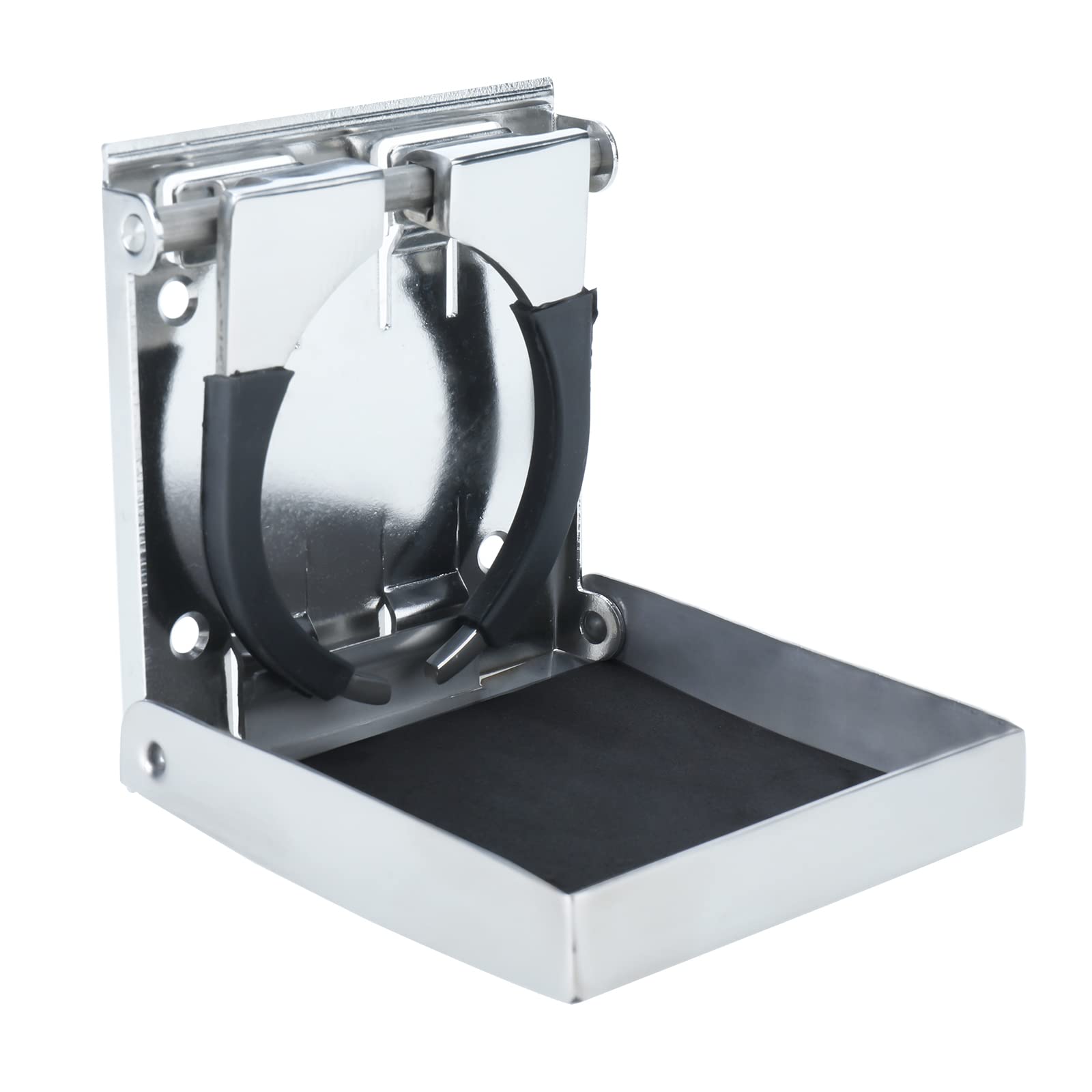 NovelBee cup holder securing a can to demonstrate stable in-use support while cruising