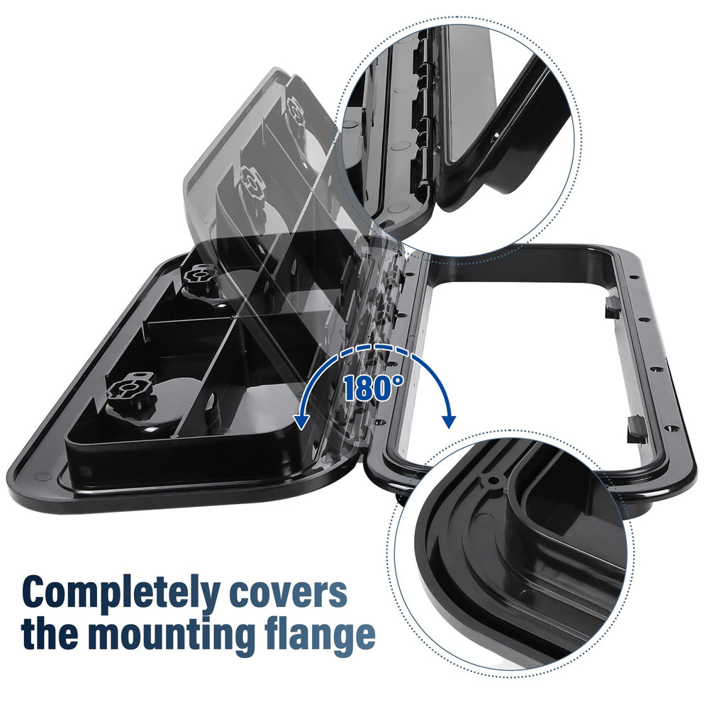 NovelBee open hatch revealing roomy compartment access for storage convenience