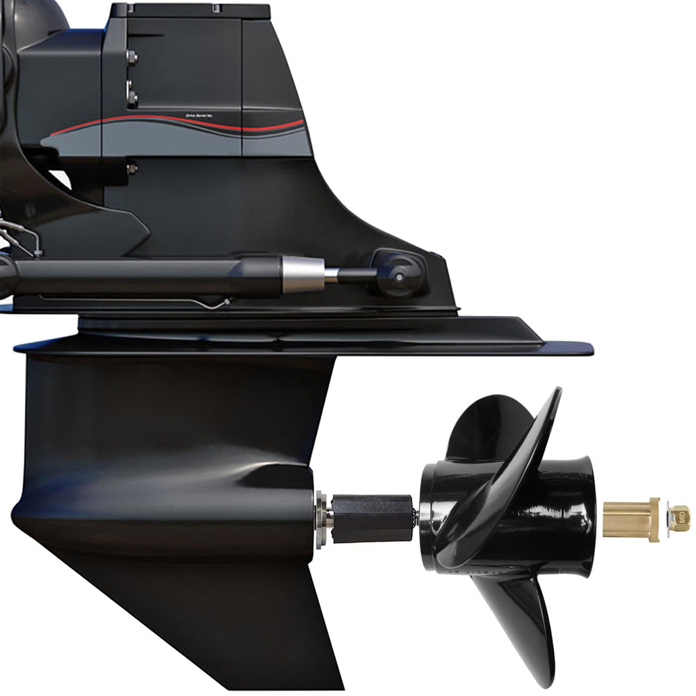 NOVINO prop installed on shaft demonstrating restored propeller alignment and better planing