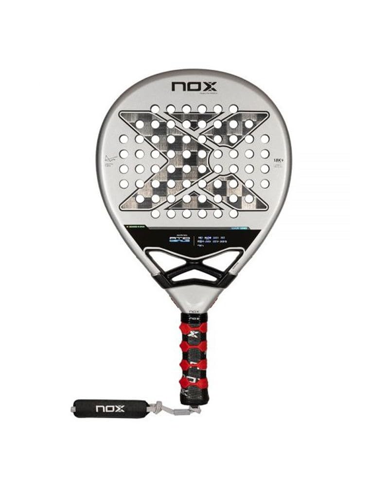 NOX AT10 close-up of 18K aluminized carbon face offering crisp shot response