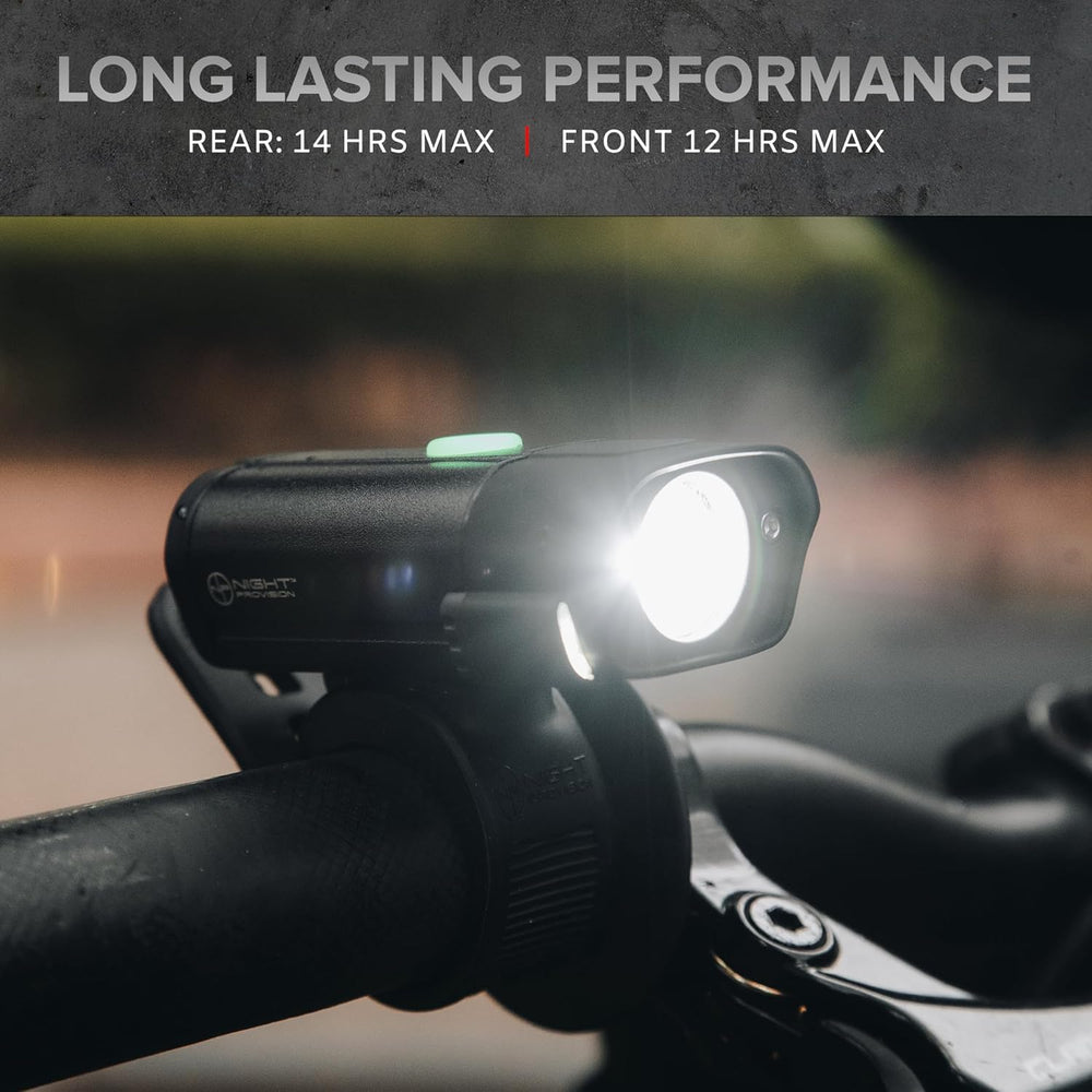 NP NIGHT PROVISION BX-400 taillight rear view showing 120-lumen DUO visibility for safety