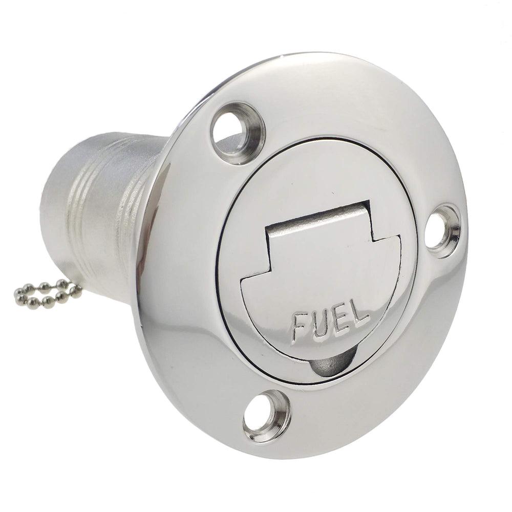 NRC&XRC front view of fuel deck fill showing polished cap and secure fit