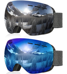 NSSIW front view of two-pack goggles showing color contrast and fit benefits
