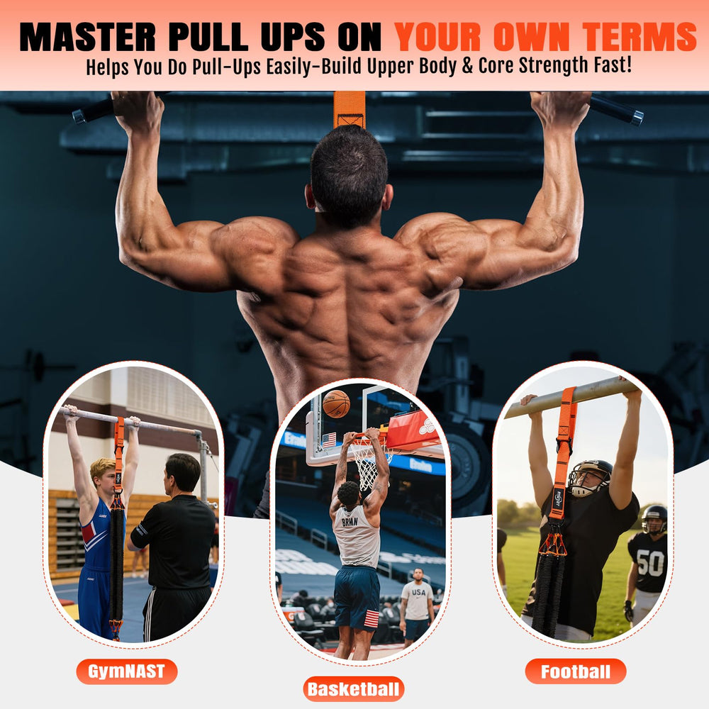 NTIUYOT in-use on pull-up bar demonstrating assisted pull-up confidence