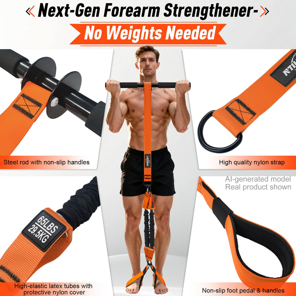 NTIUYOT rolling steel handle reducing wrist strain during forearm work