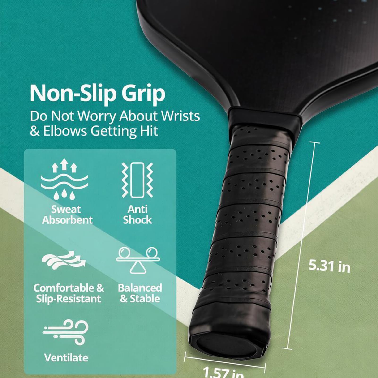 Player using NTOEJA paddle in match to deliver controlled, spin-heavy shots