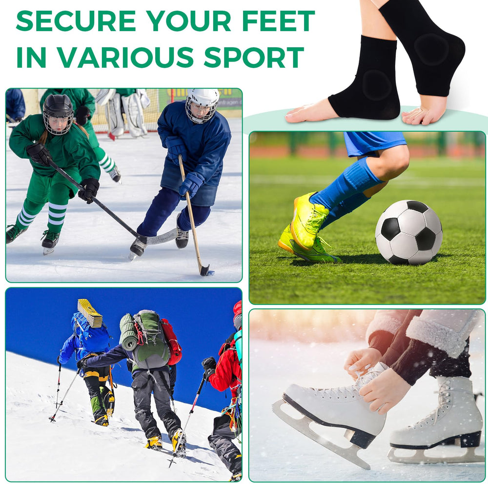 Nuanchu folded ankle fit showing sleeve adjustment and secure pad placement