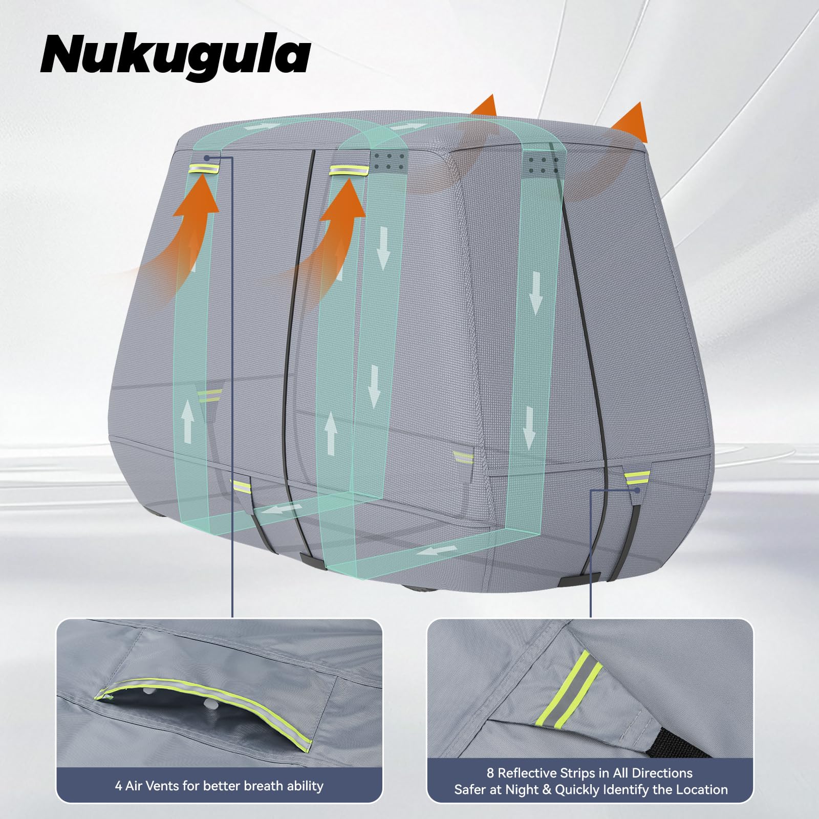 Nukugula folded cover in storage bag for easy transport benefit