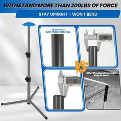Nukugula tripod base with adjustable screw feet giving secure footing