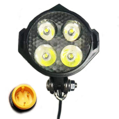 NULKOMMA headlight front view showing compact beam and visibility benefit