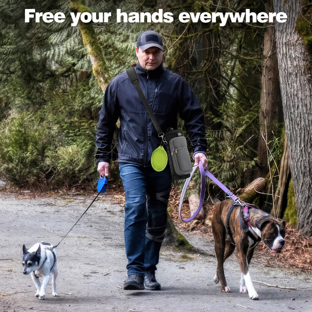 Nuovoware worn crossbody with adjustable strap, keeps hands free during activity