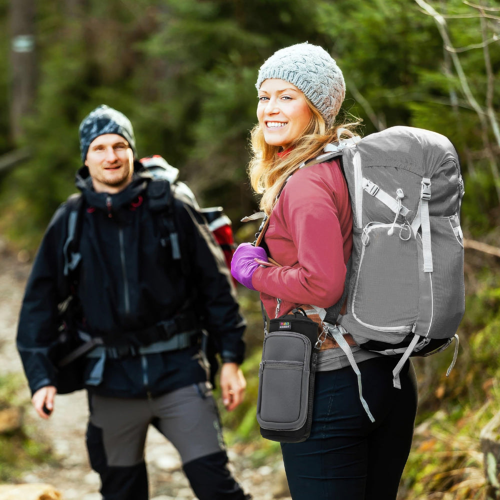 Nuovoware large pocket holding smartphone, secures essentials on the go