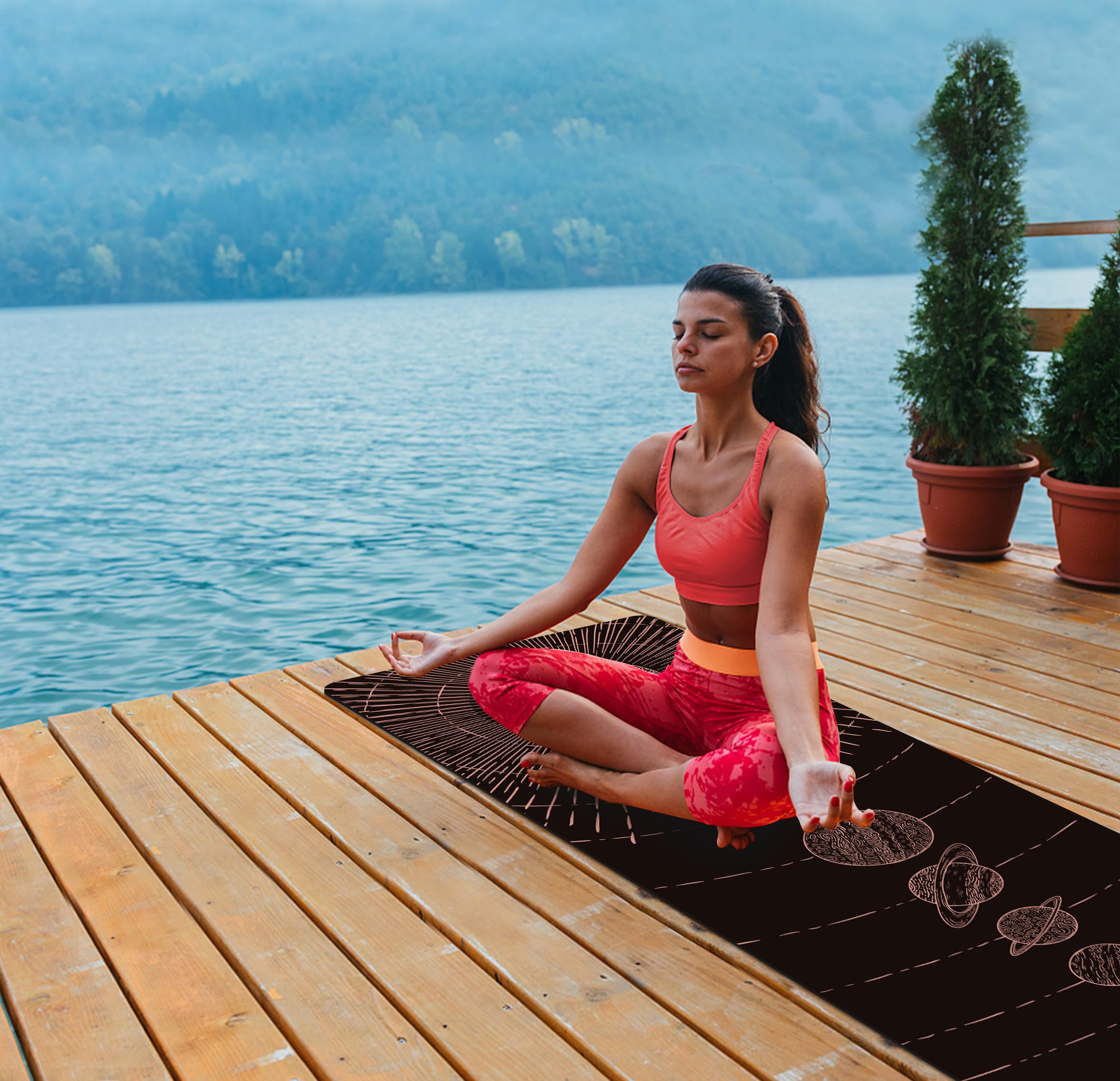 nuveti in-use outdoor yoga lifestyle demonstrating portability and stability