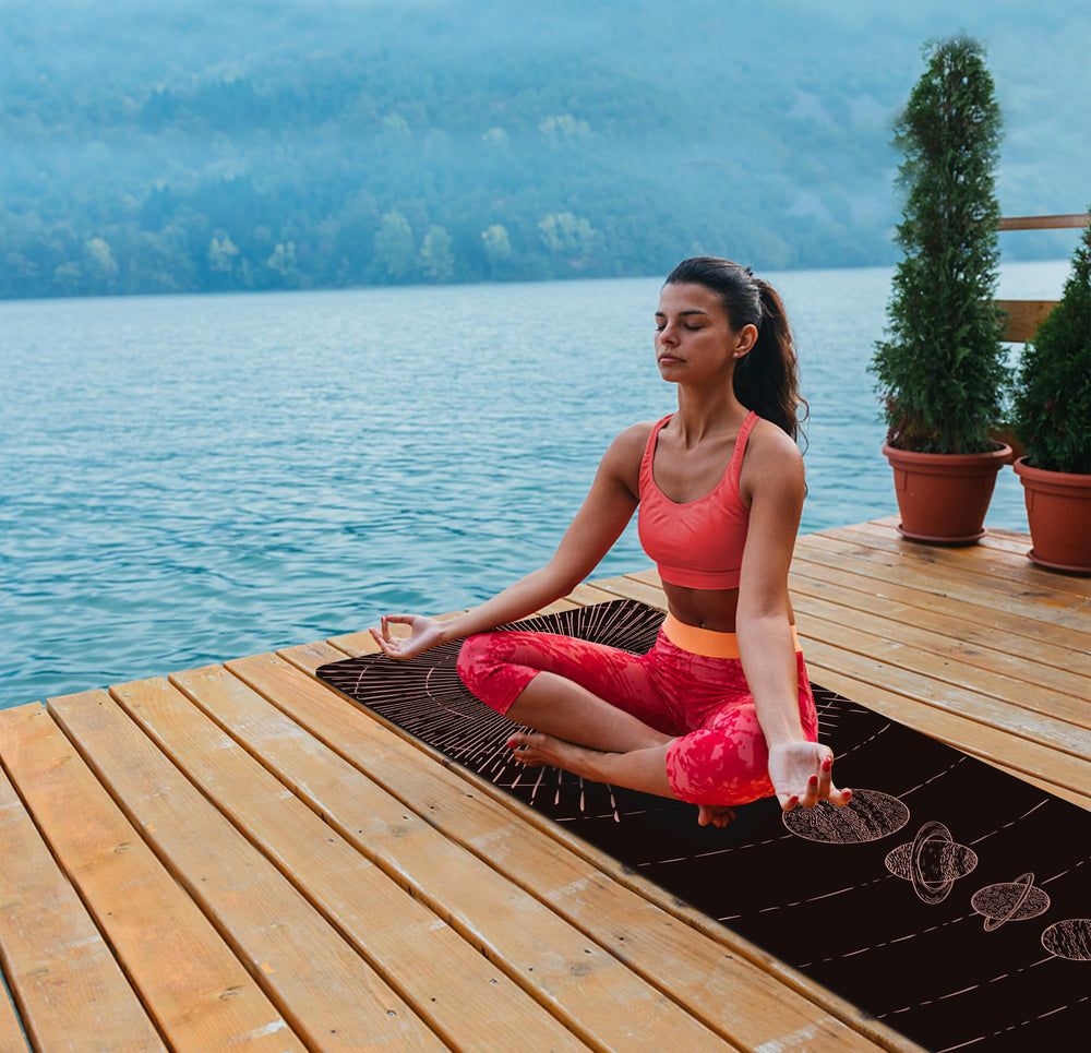 nuveti in-use outdoor yoga lifestyle demonstrating portability and stability