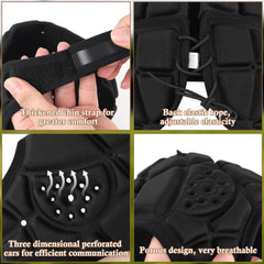 NVAAV chin strap detail showing adjustable secure fit benefit