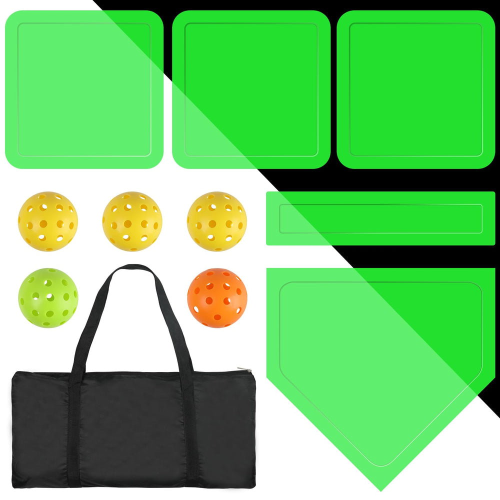 NVAAV front view of full kit showing bases balls and bag for portable play