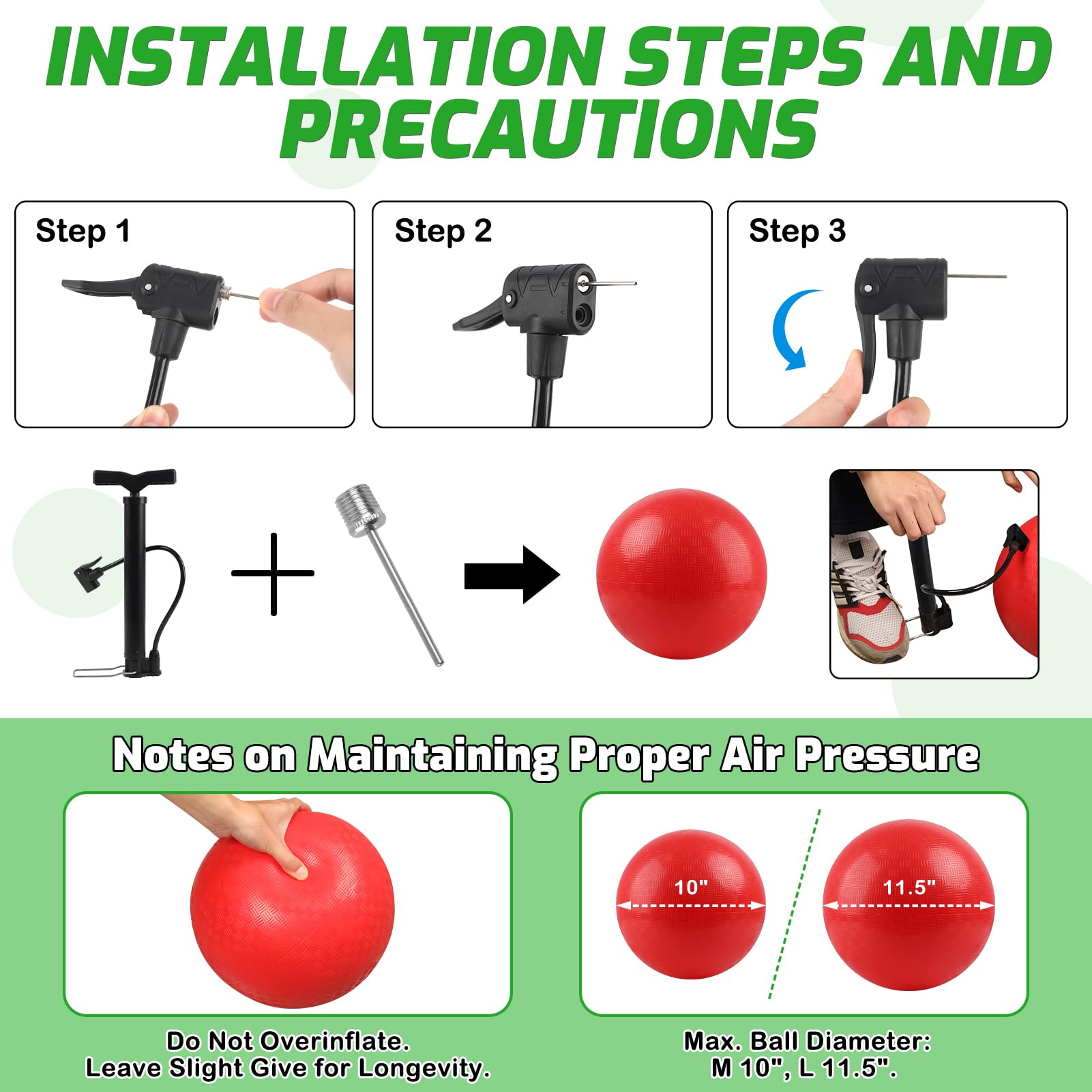 NVAAV storage bag packed with balls, bases, cones and pump for easy transport