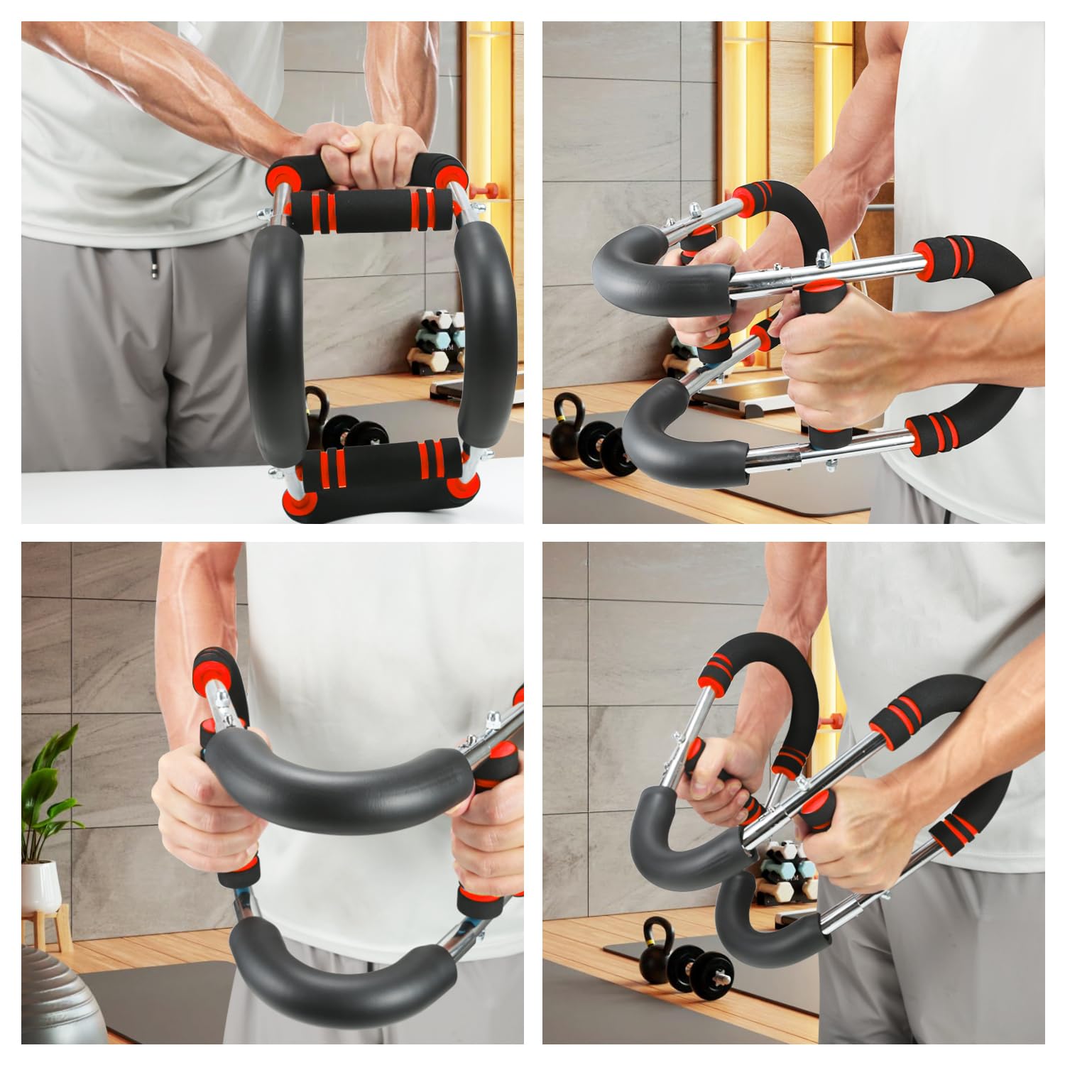 Nvhaly twister used by woman showing shoulder and forearm strengthening benefit