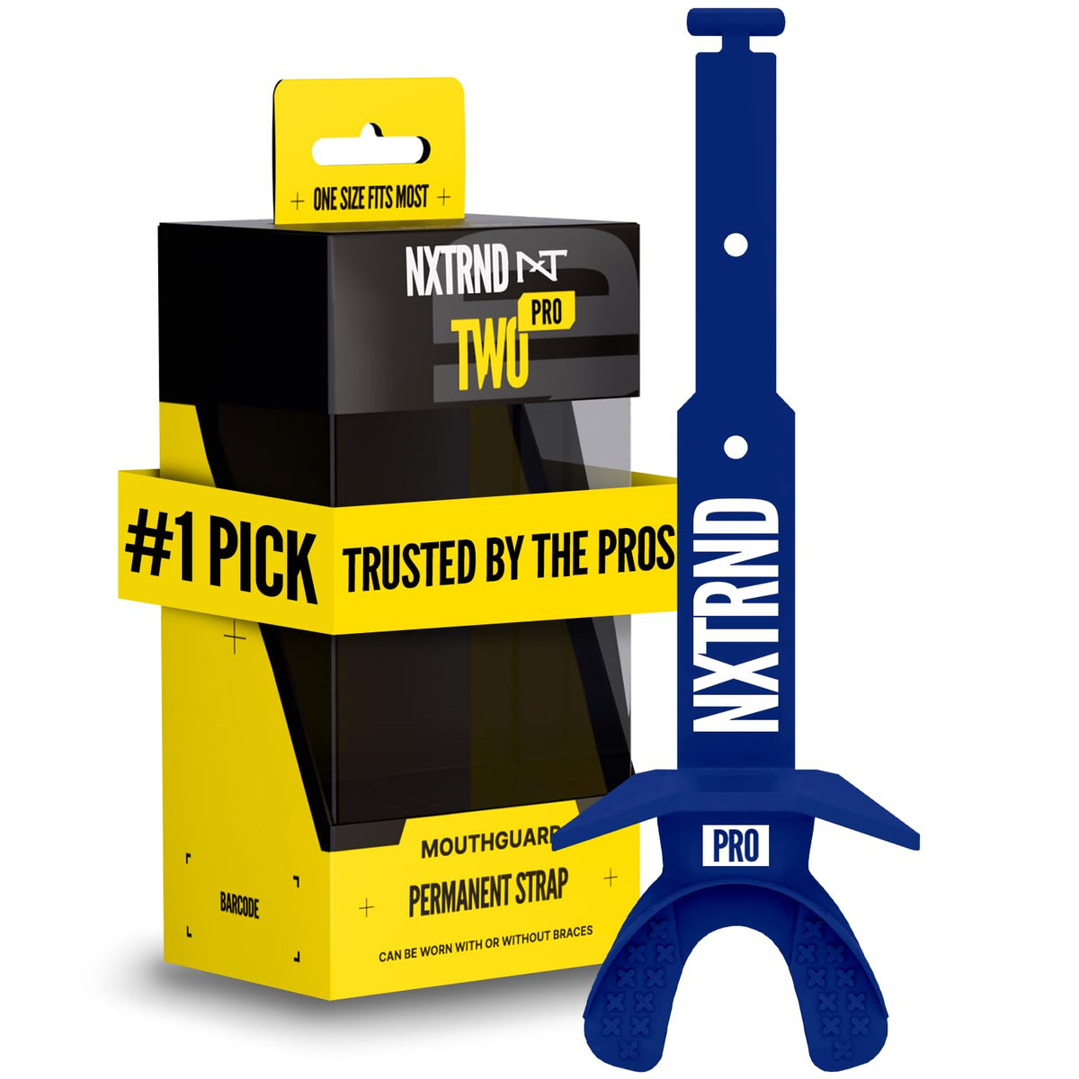 Nxtrnd Two Pro front view navy showing shape and coverage for protection