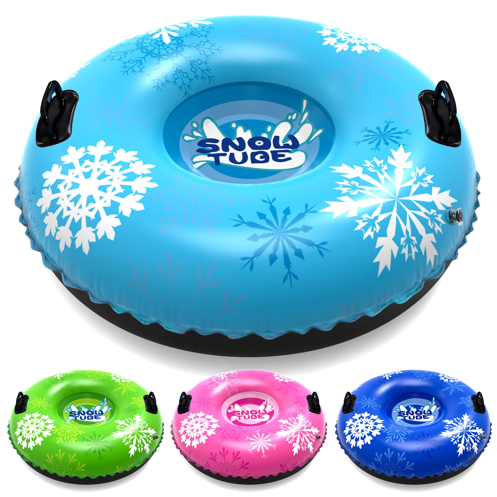 Nyrveua front view of four colorful tubes showing family-ready set and visibility