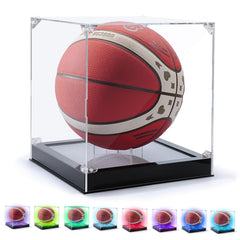 NyTfxkeJ front view of clear basketball case showing pristine display benefit