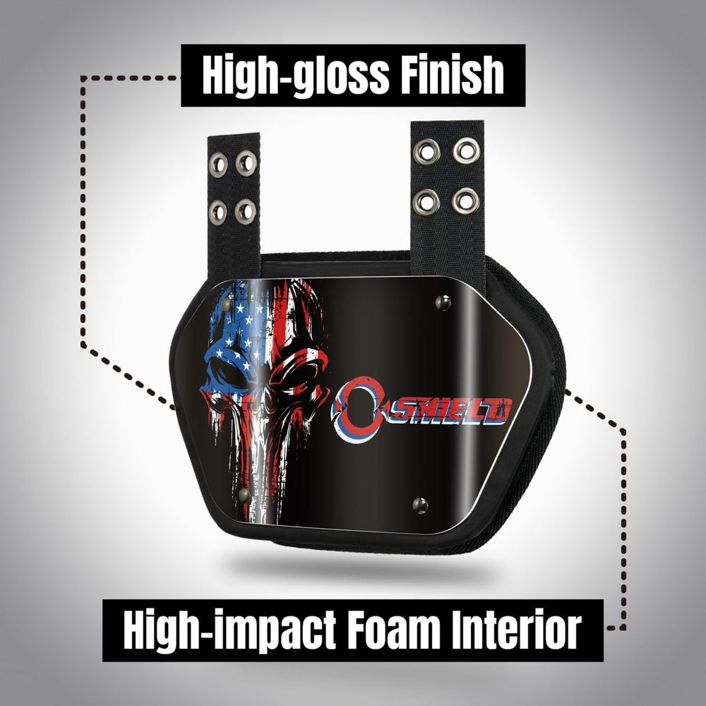 O SHIELD side profile showing low-profile fit that preserves player mobility