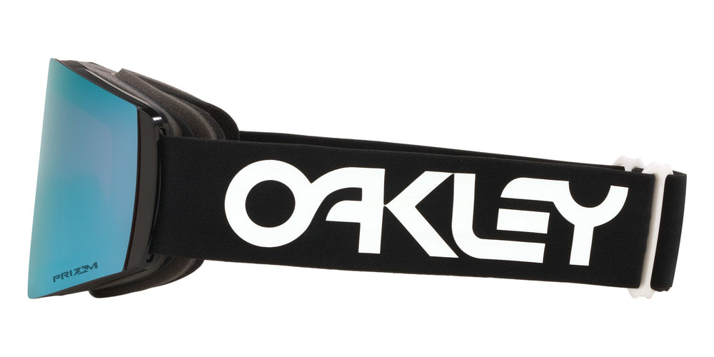 Oakley Fall Line XL close-up of Prizm Sapphire Iridium lens highlighting contrast-enhancing optics