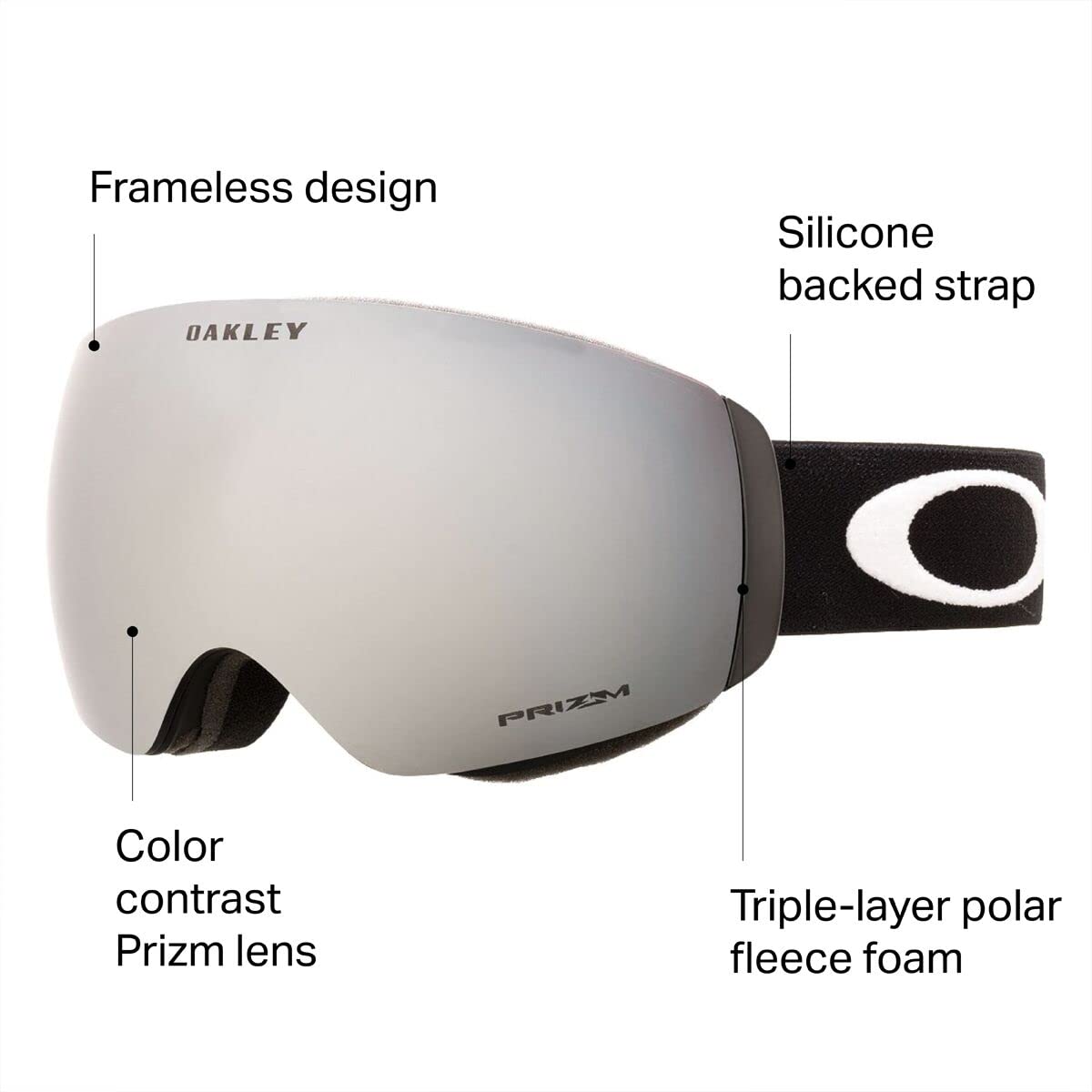Oakley frame foam and strap detail showing secure comfort and breathable fit