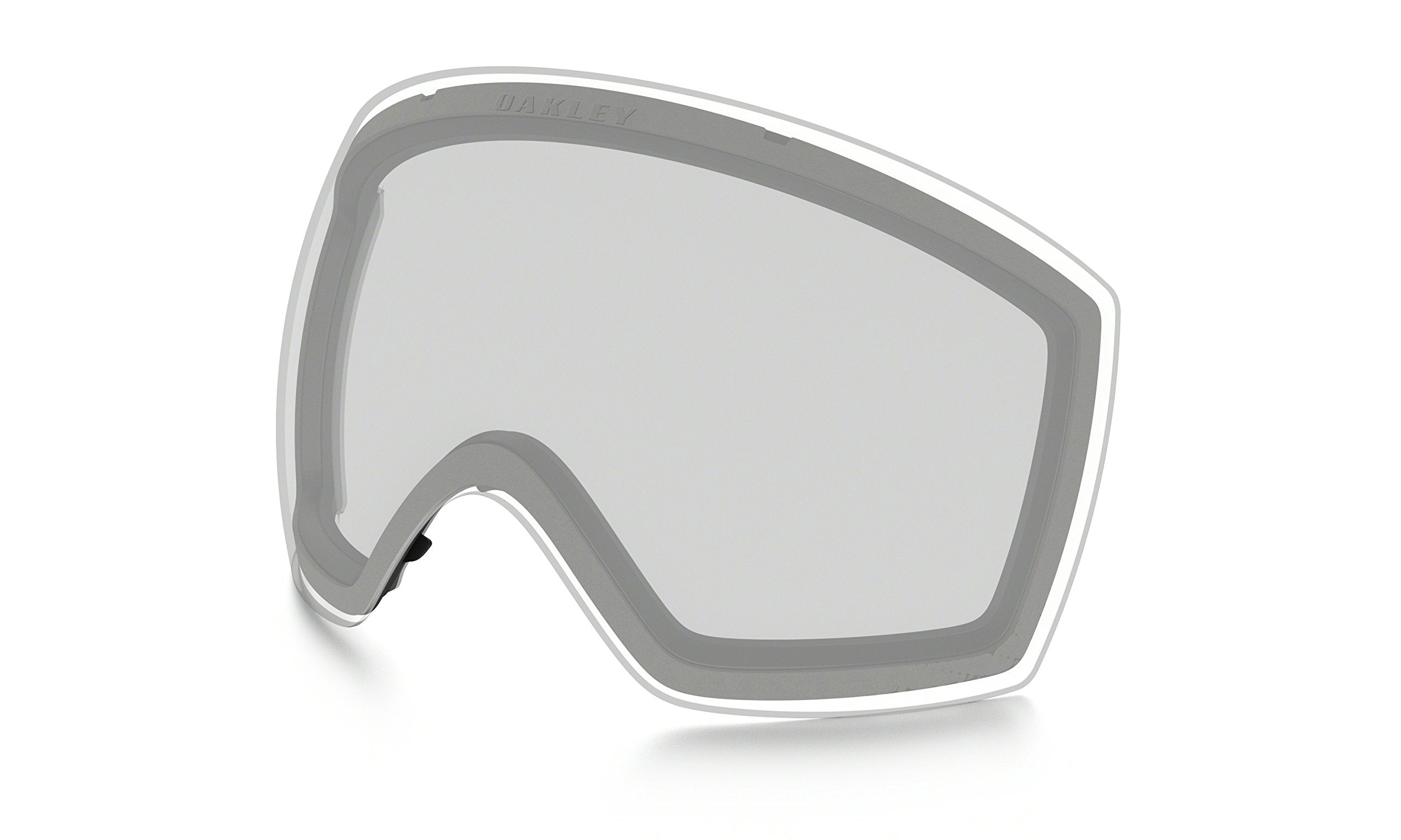 Oakley Flight Deck XM front view showing clear Prizm lens and wide field of view benefit