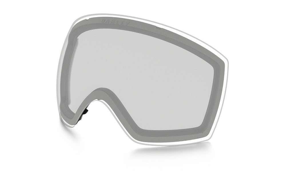 Oakley Flight Deck XM front view showing clear Prizm lens and wide field of view benefit