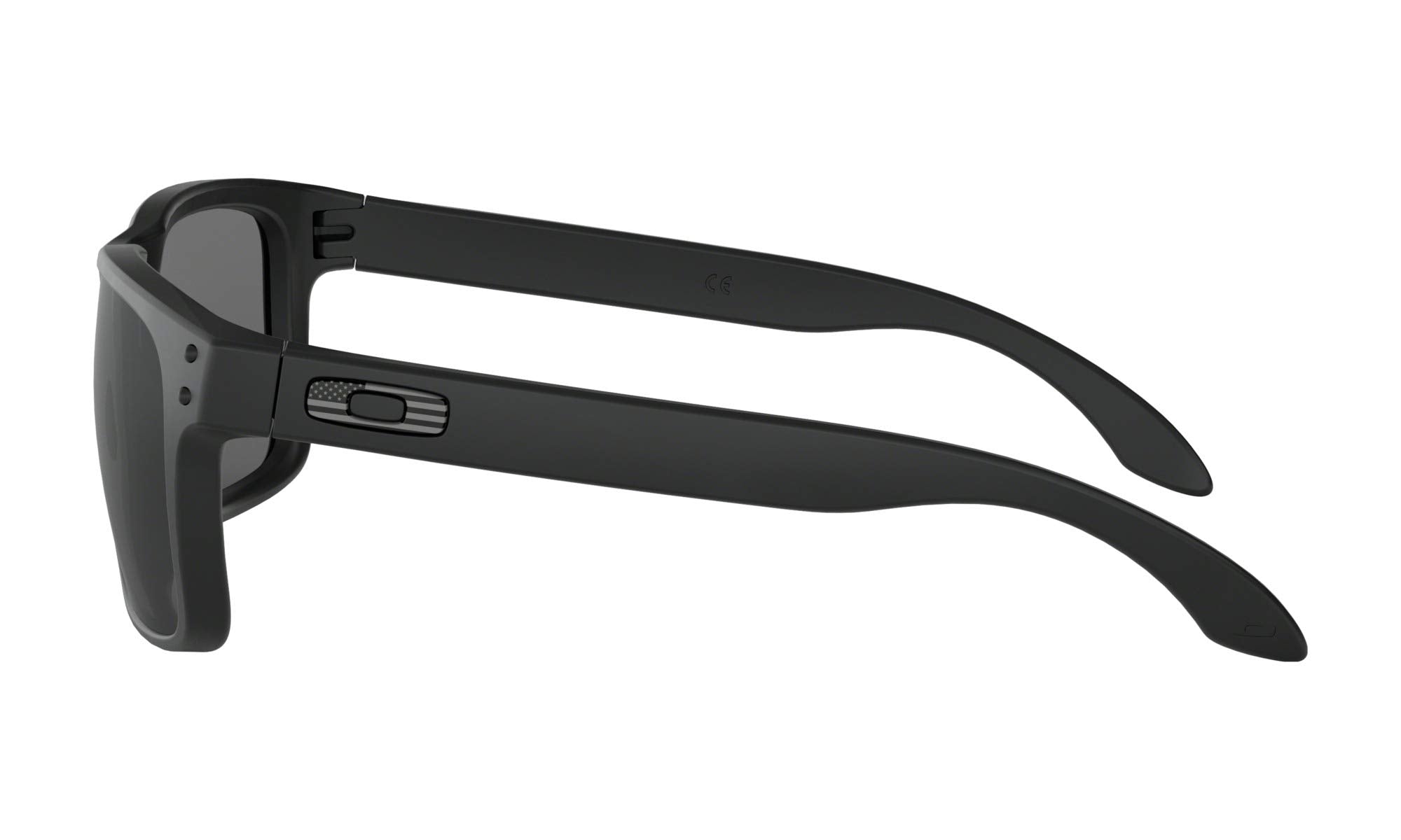 Oakley Holbrook lens close-up showing Plutonite texture and contrast boost