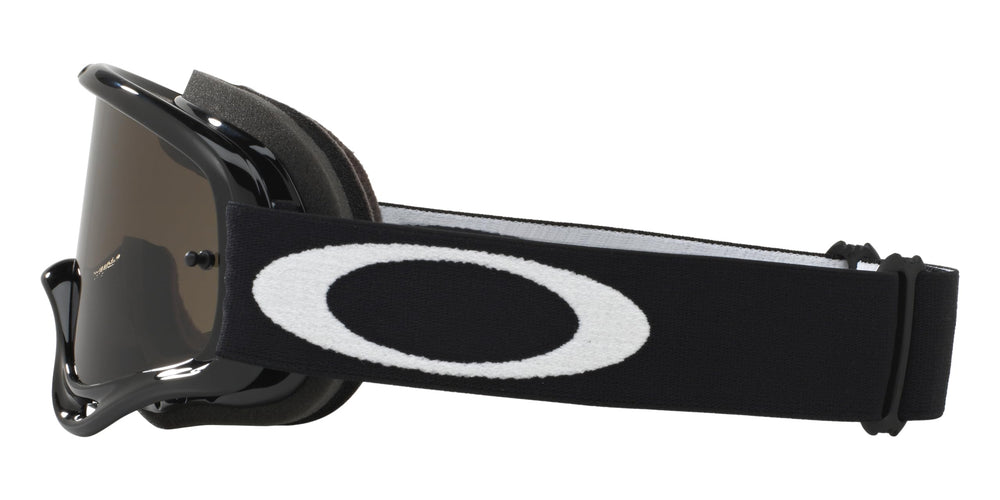 Oakley O Frame MX close-up of Dark Grey lens highlighting scratch resistance