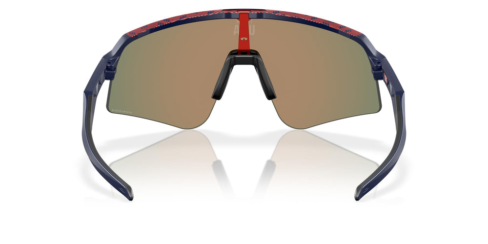 Oakley Sutro Lite Sweep worn by cyclist outdoors demonstrating wide coverage and active use