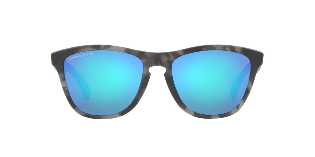 Oakley front view matte black tortoise showing style and versatile look