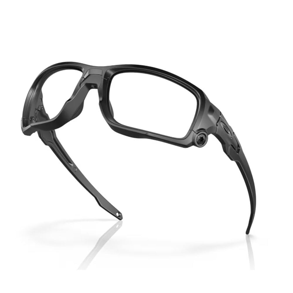 Oakley Shocktube frame detail displaying two-piece jaw construction and impact resistance