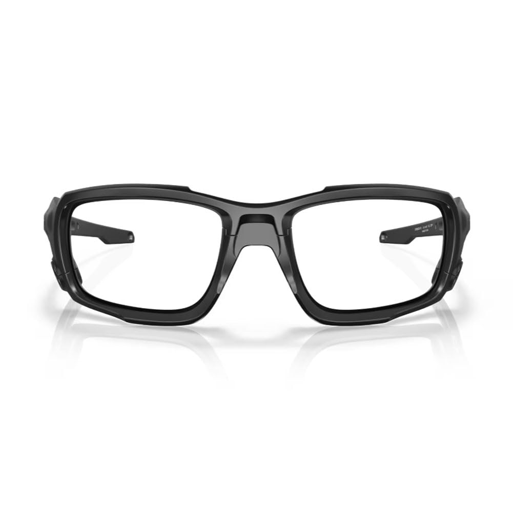Oakley Shocktube side profile highlighting thin temples and secure fit for under-helmet comfort