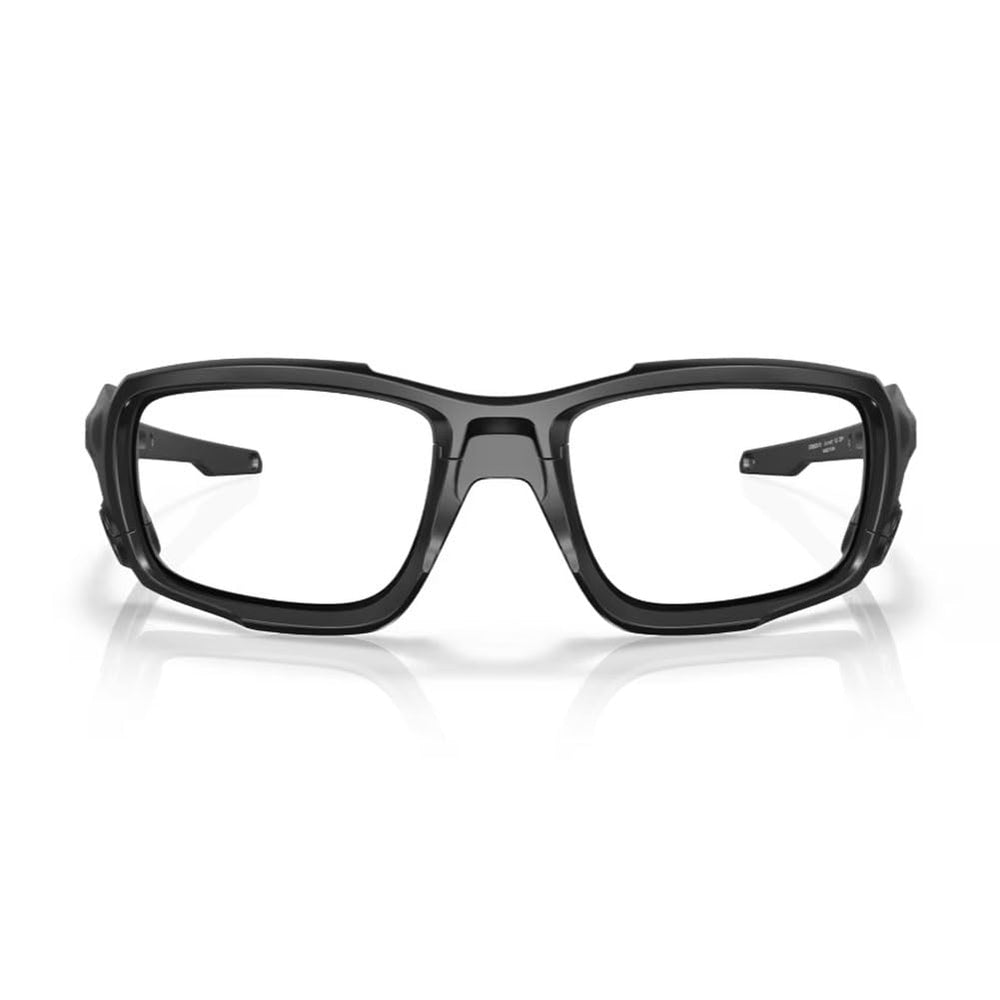 Oakley Shocktube side profile highlighting thin temples and secure fit for under-helmet comfort