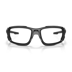 Oakley Shocktube side profile highlighting thin temples and secure fit for under-helmet comfort