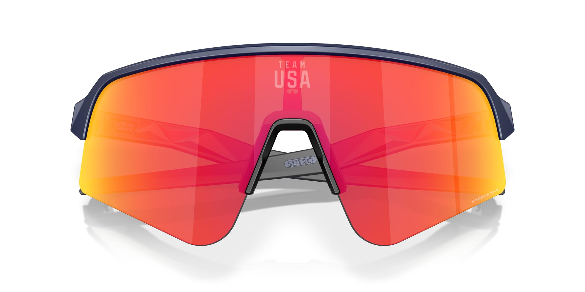 Oakley sunglasses next to ruler for size scale, showing fit and dimensions 0-139-138