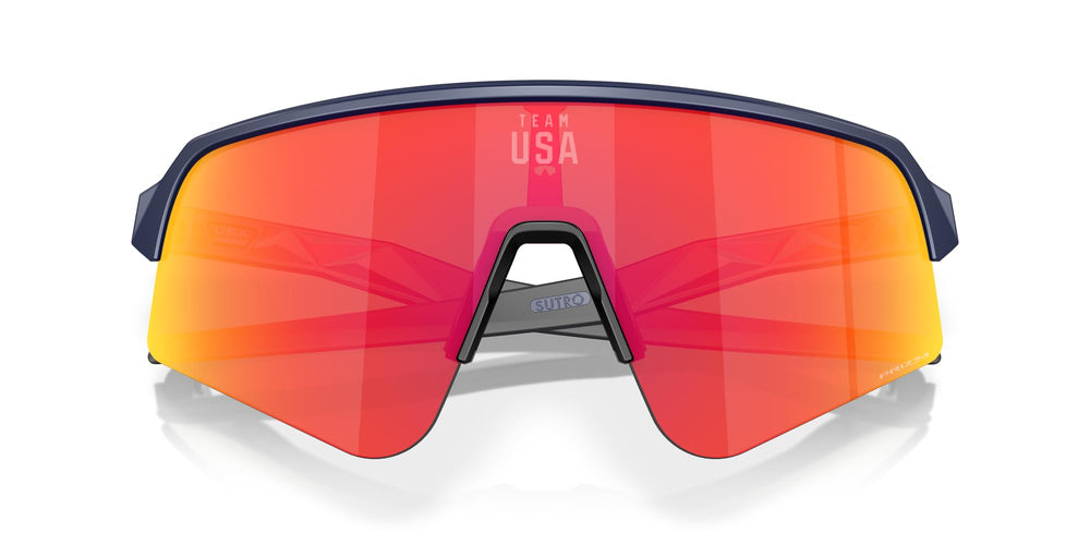 Oakley sunglasses next to ruler for size scale, showing fit and dimensions 0-139-138